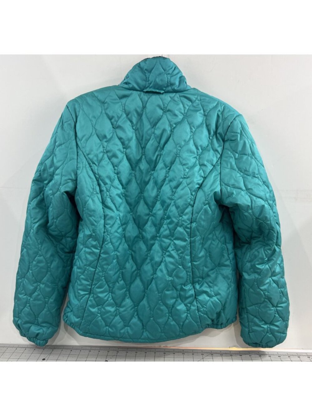 Gerry Women’s Quilted Puffer Turquoise Jacket Sz. S Full-Zip Fleece Collar - Picture 4 of 9